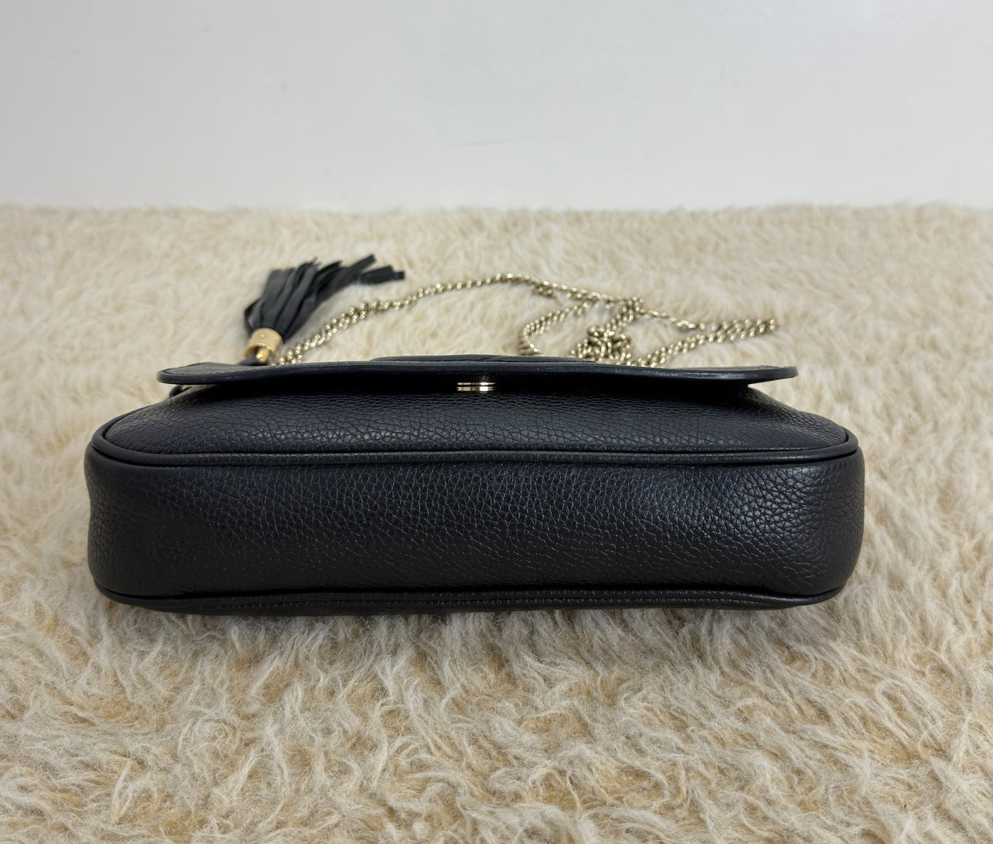 Gucci Pebbled Leather GG Soho Chain Bag
