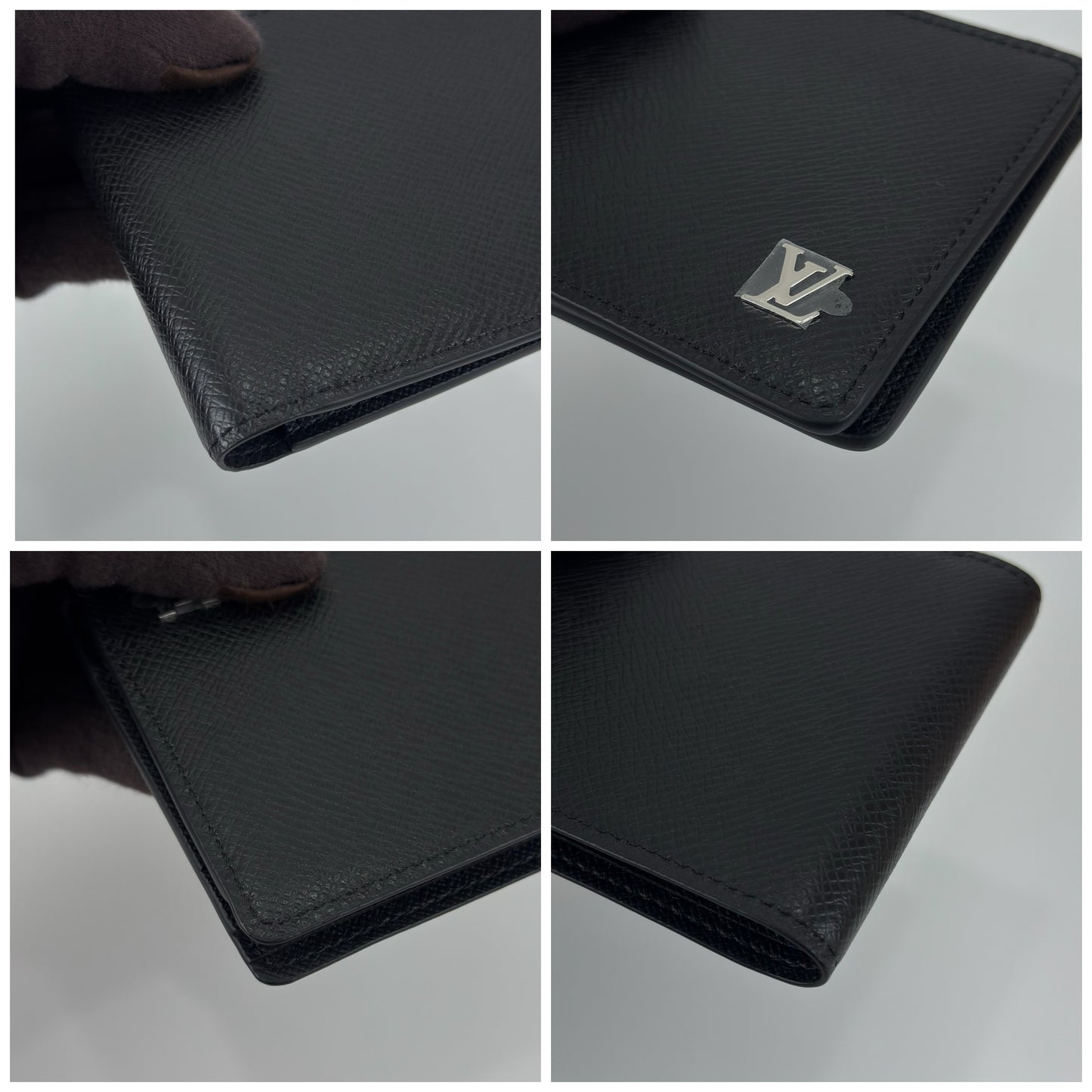 Louis Vuitton Multiple Wallet In Black Taiga Leather ( 1 )