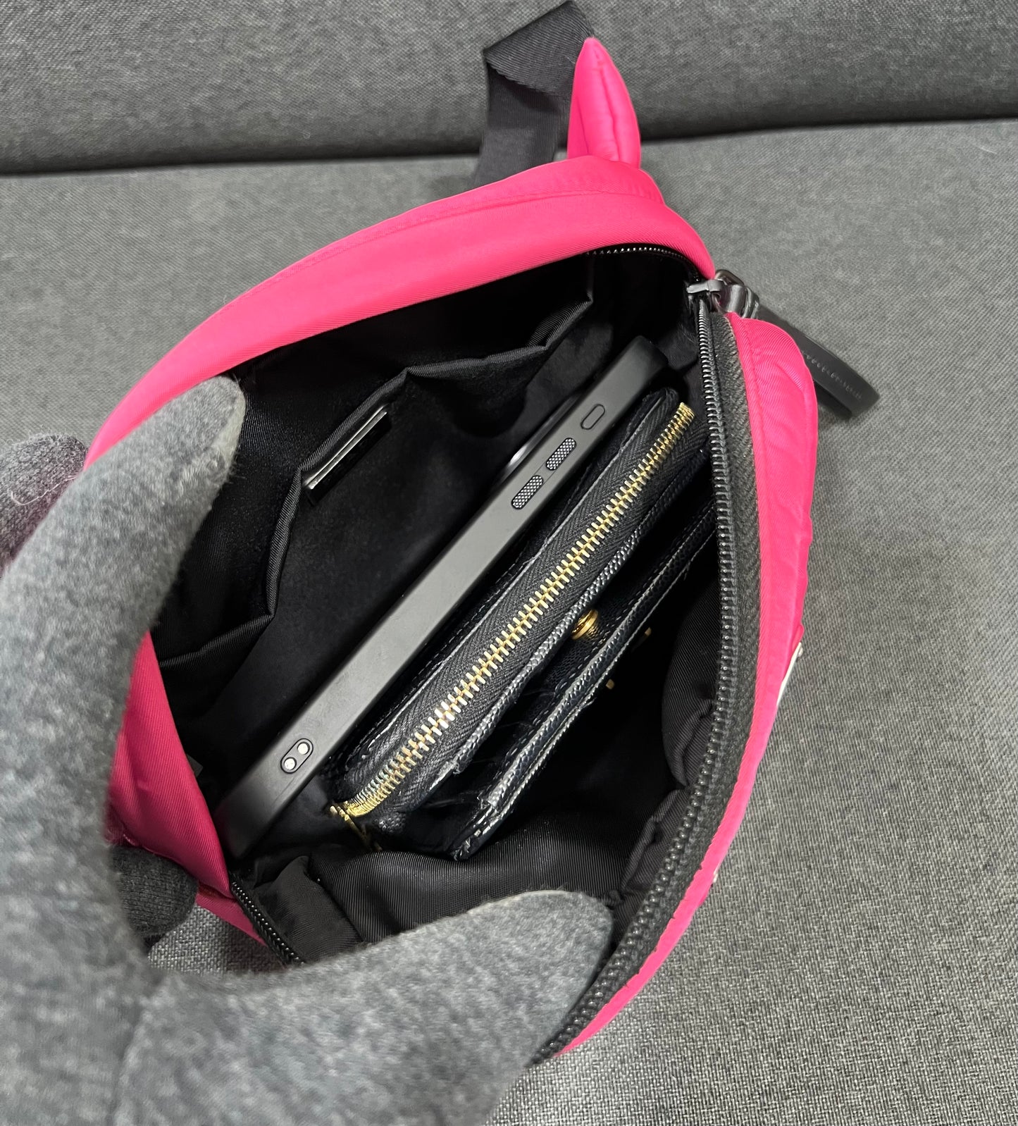 Prada Tessuto Nylon Soft Belt Bag Pink