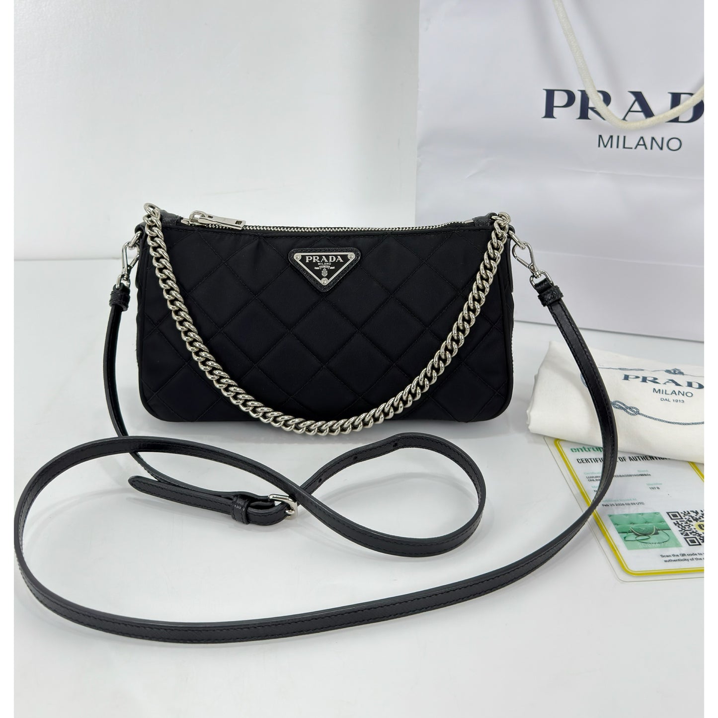 Prada Tessuto Impuntu Quilted Nylon