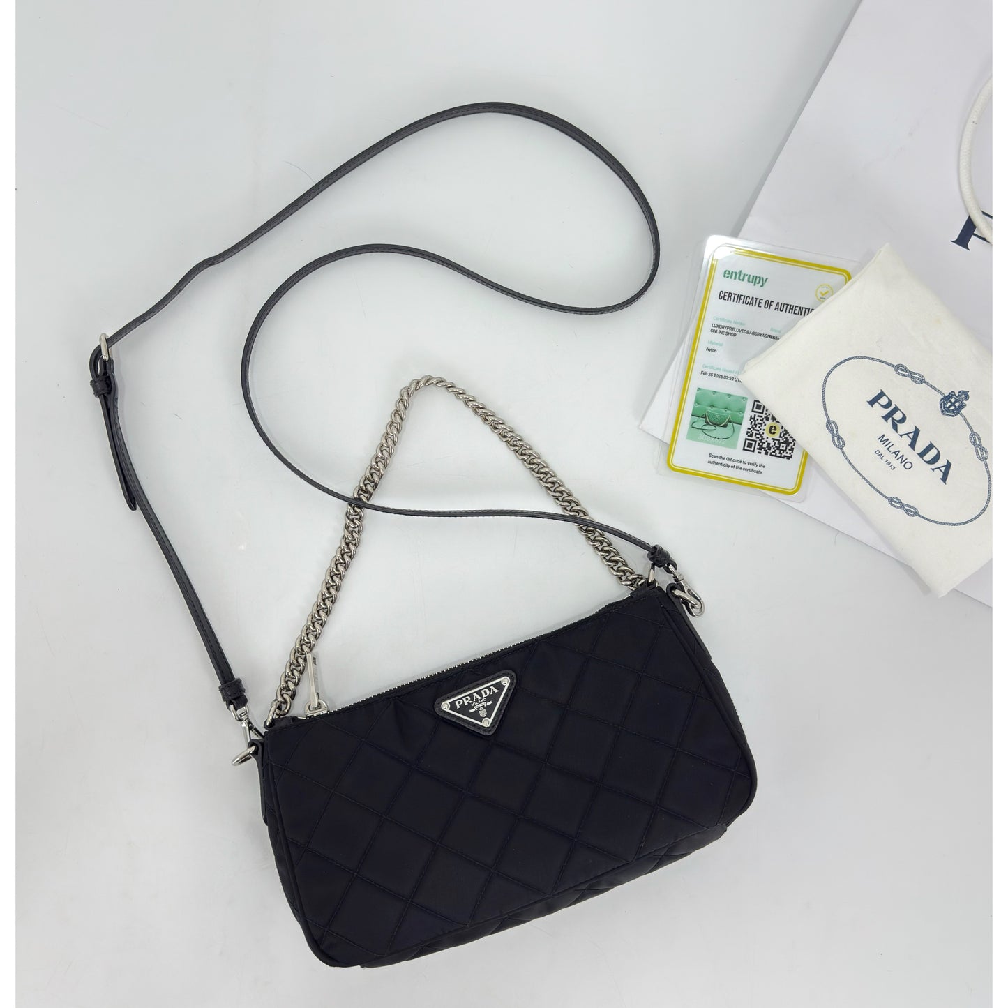 Prada Tessuto Impuntu Quilted Nylon
