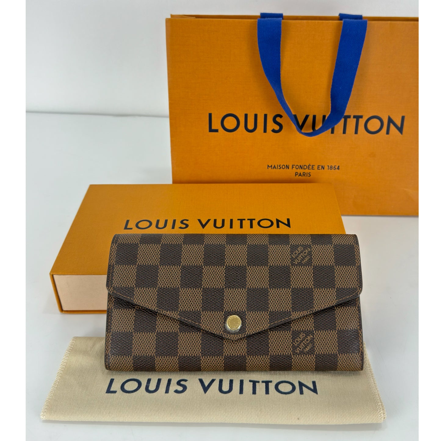 Louis Vuitton Damier Ebene Sarah Wallet