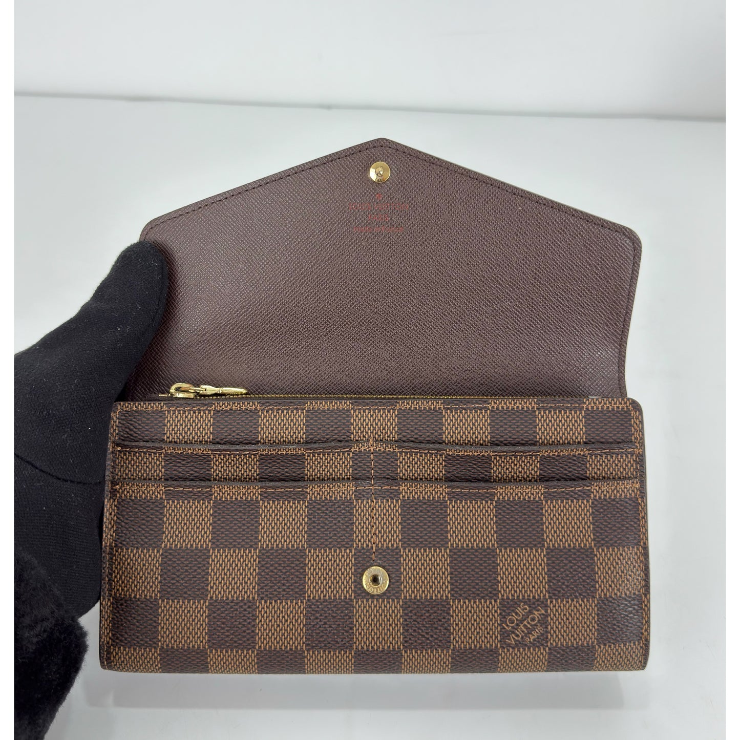 Louis Vuitton Damier Ebene Sarah Wallet