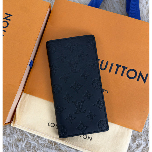 Louis Vuitton Brazza Wallet In Monogram Shadow Black
