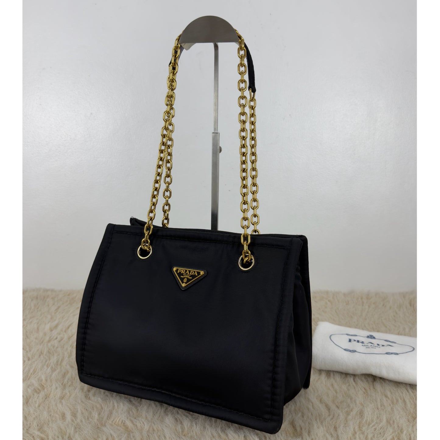 Prada Tessuto Nylon Catena Shoulder Bag