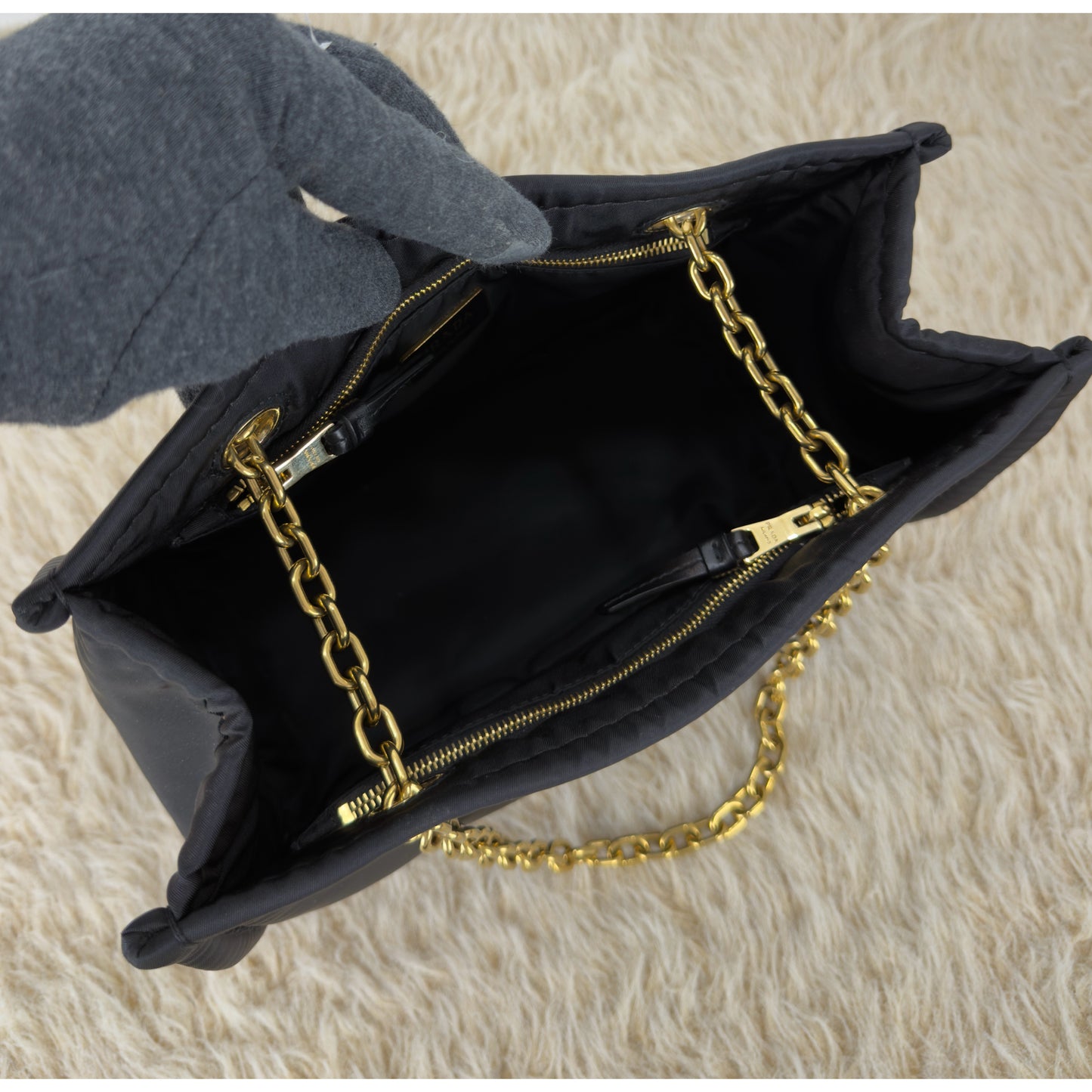 Prada Tessuto Nylon Catena Shoulder Bag