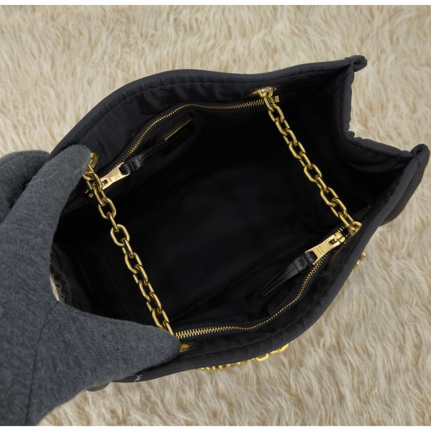 Prada Tessuto Nylon Catena Shoulder Bag