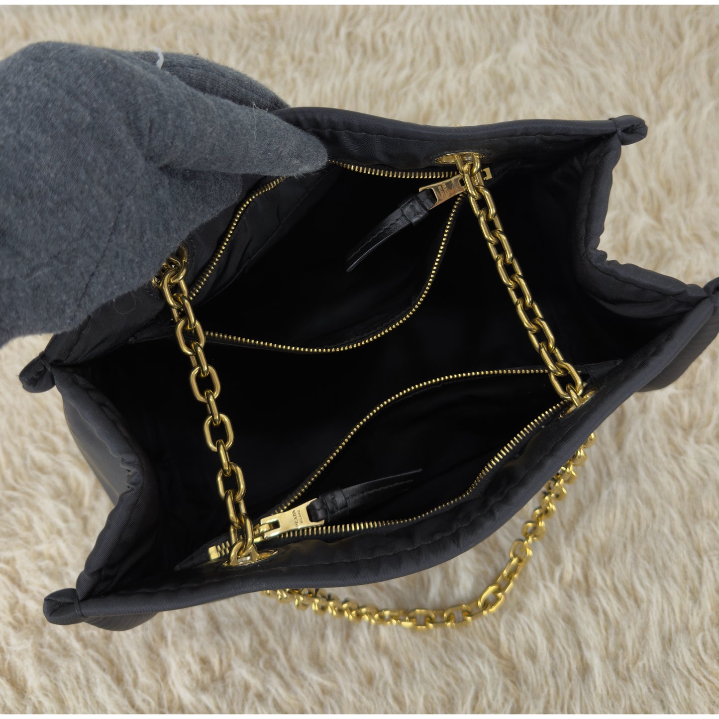 Prada Tessuto Nylon Catena Shoulder Bag