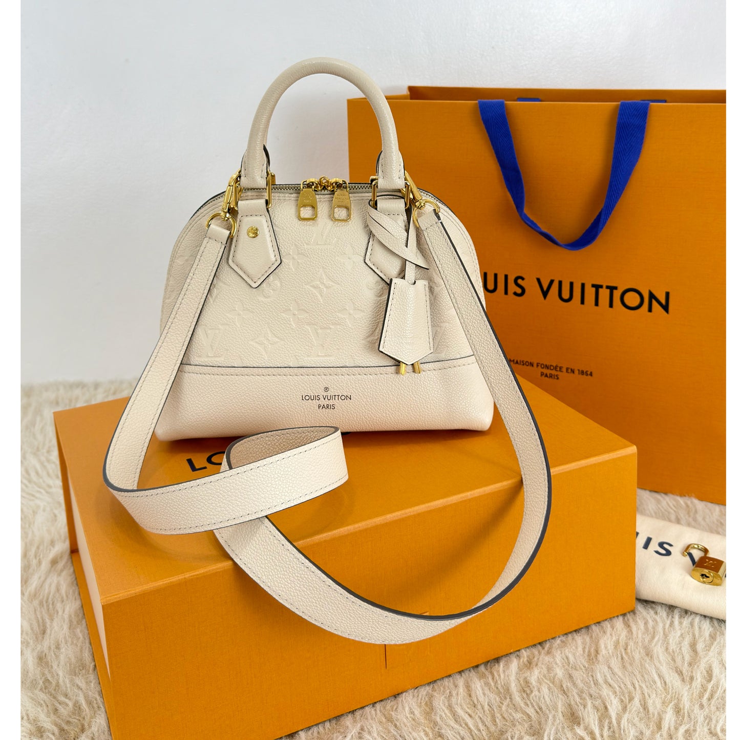 Louis Vuitton Monogram Empreinte Neo Alma BB Creme