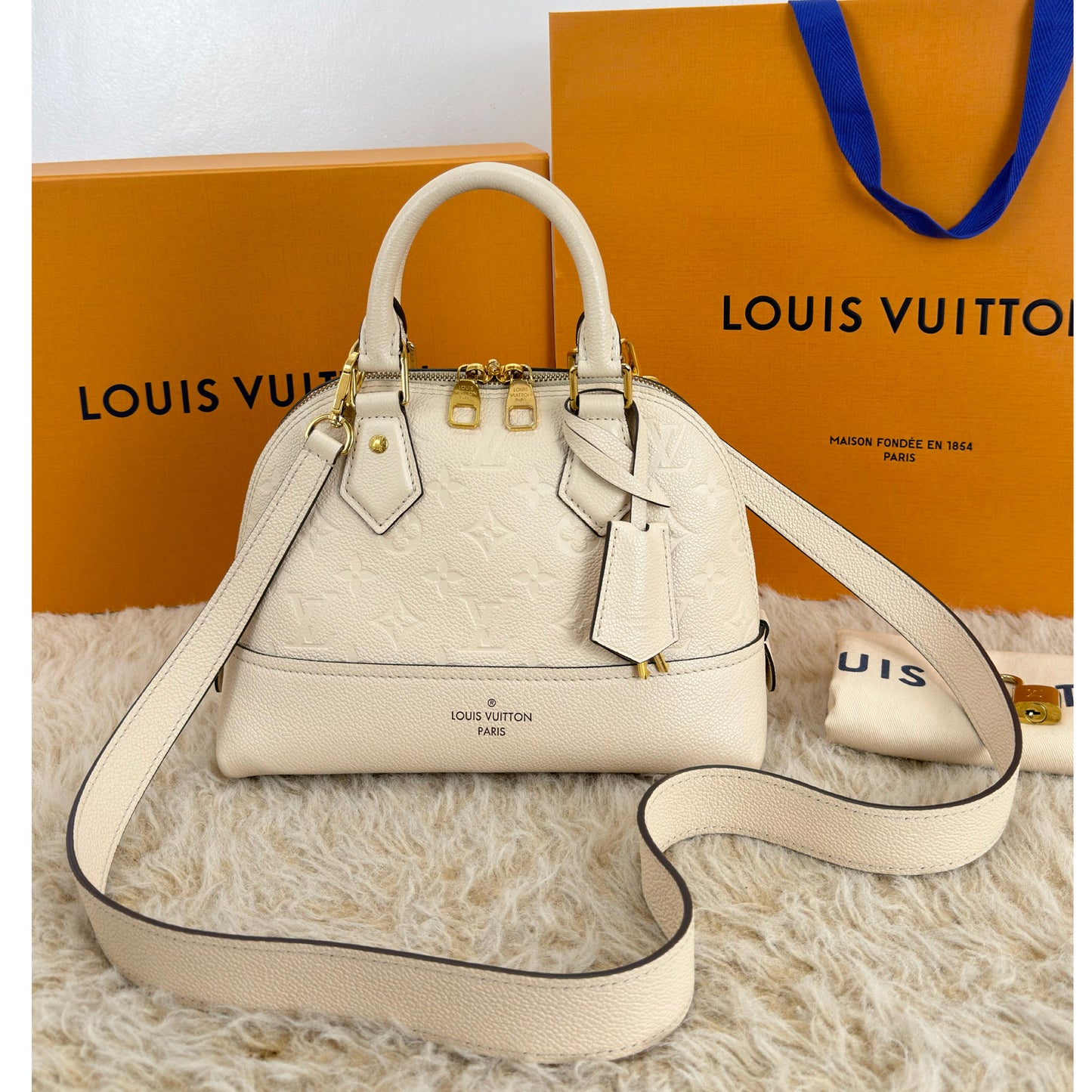 Louis Vuitton Monogram Empreinte Neo Alma BB Creme