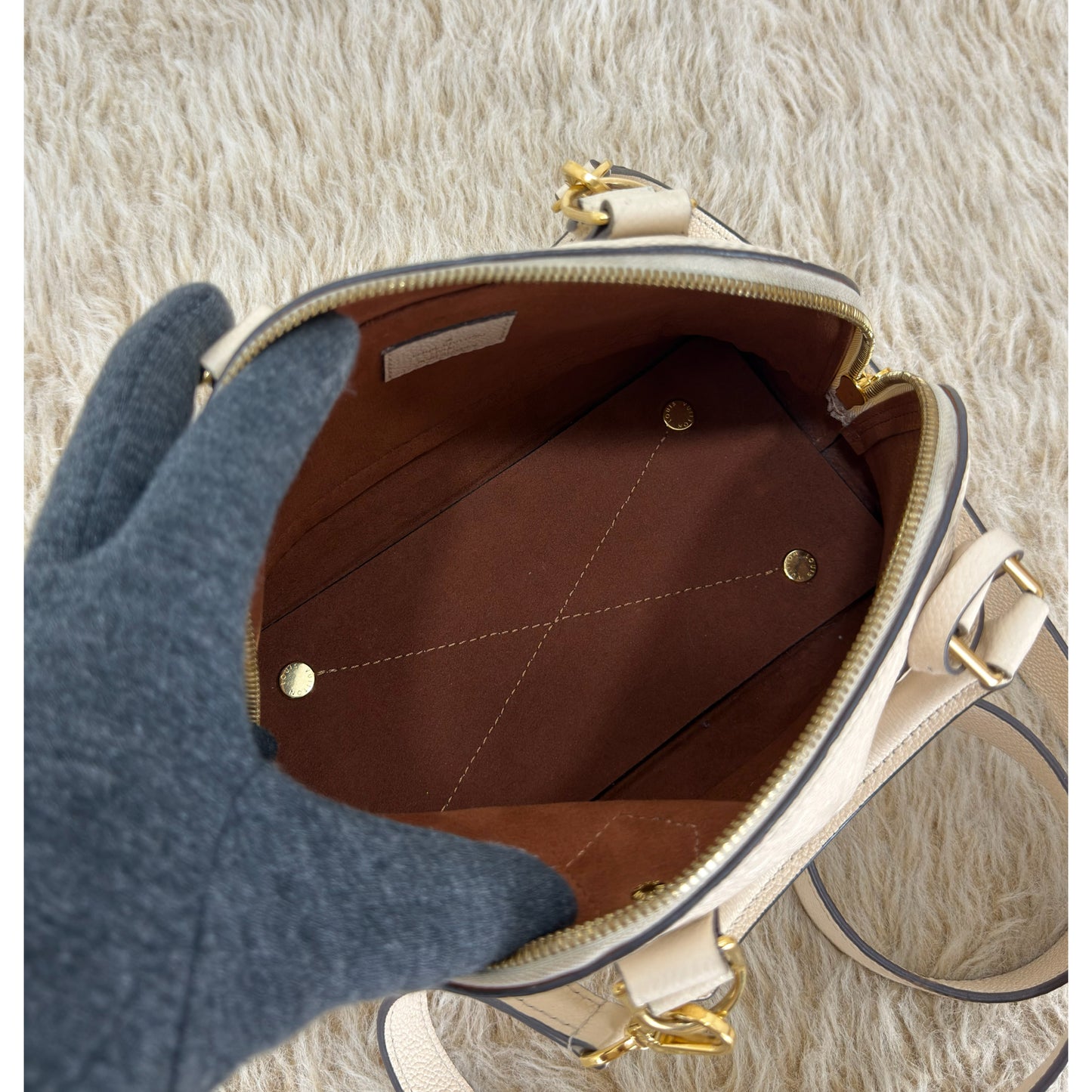 Louis Vuitton Monogram Empreinte Neo Alma BB Creme