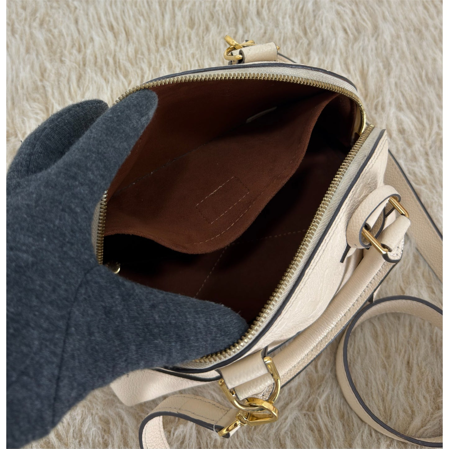Louis Vuitton Monogram Empreinte Neo Alma BB Creme