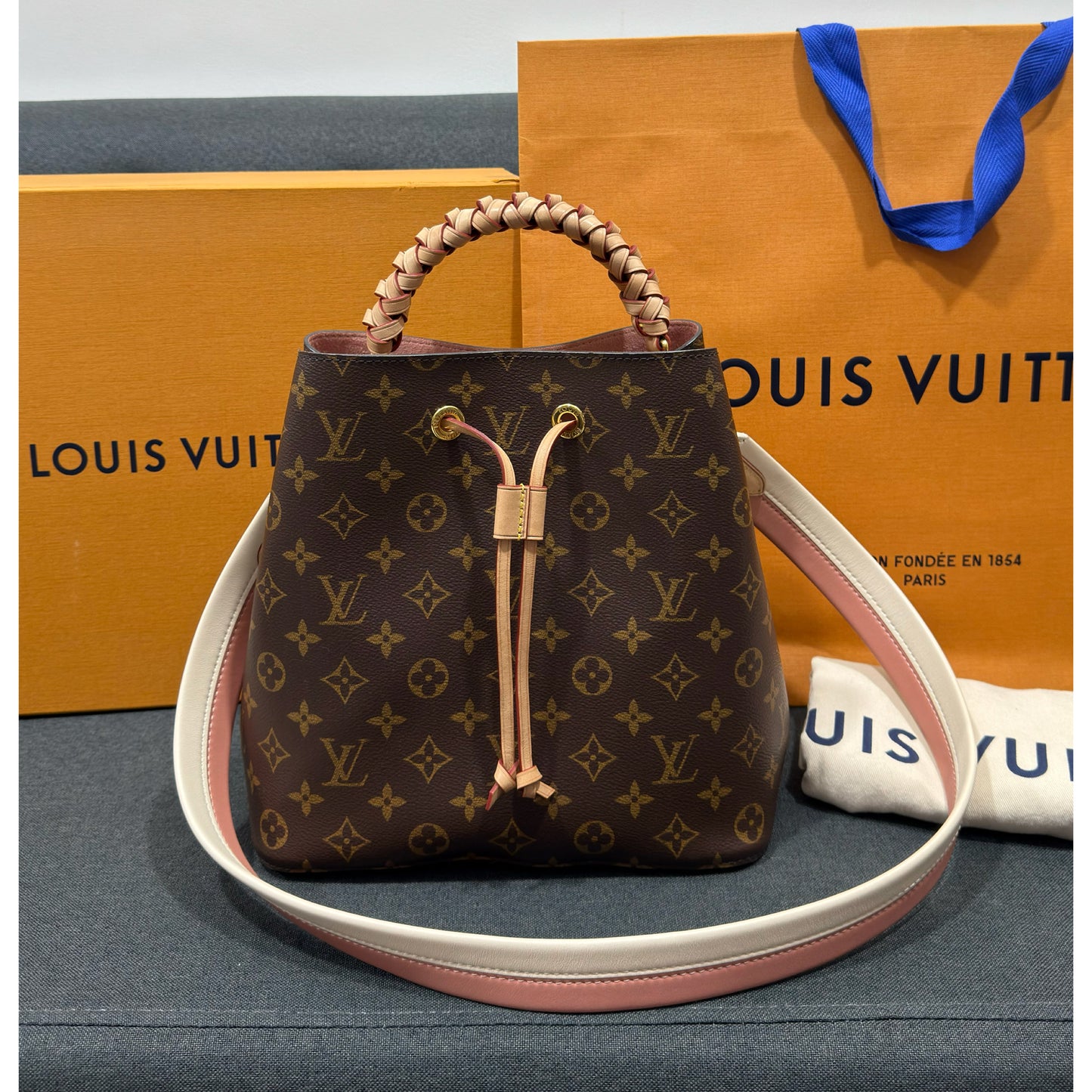 Louis Vuitton NeoNoe MM Braided Handle Monogram