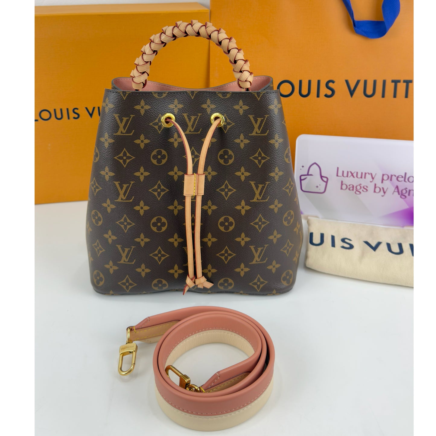 Louis Vuitton NeoNoe MM Braided Handle Monogram