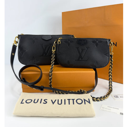 Louis Vuitton Multi Pochette Accesoires Empreinte Black