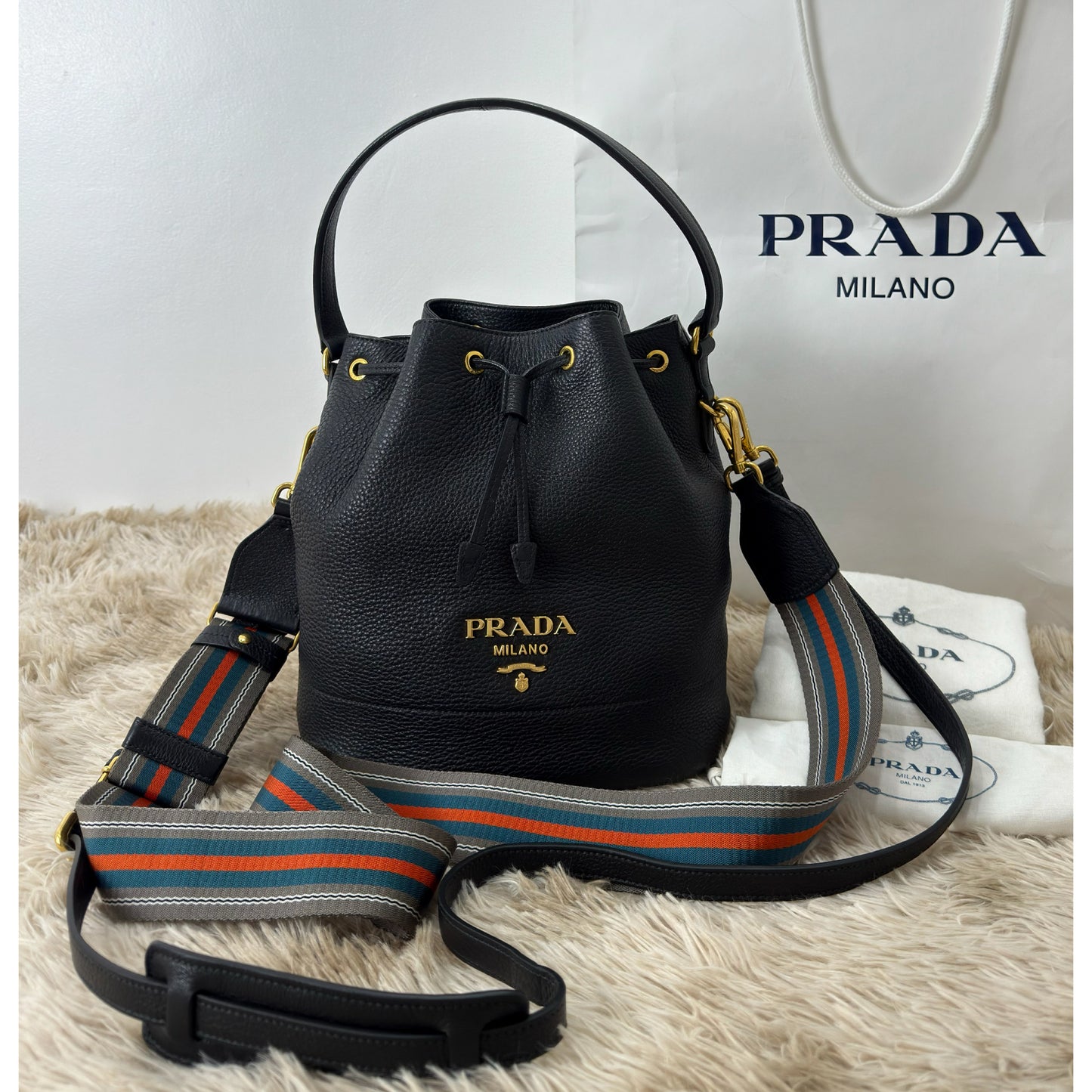 Prada Daino Calfskin Bucket Bag