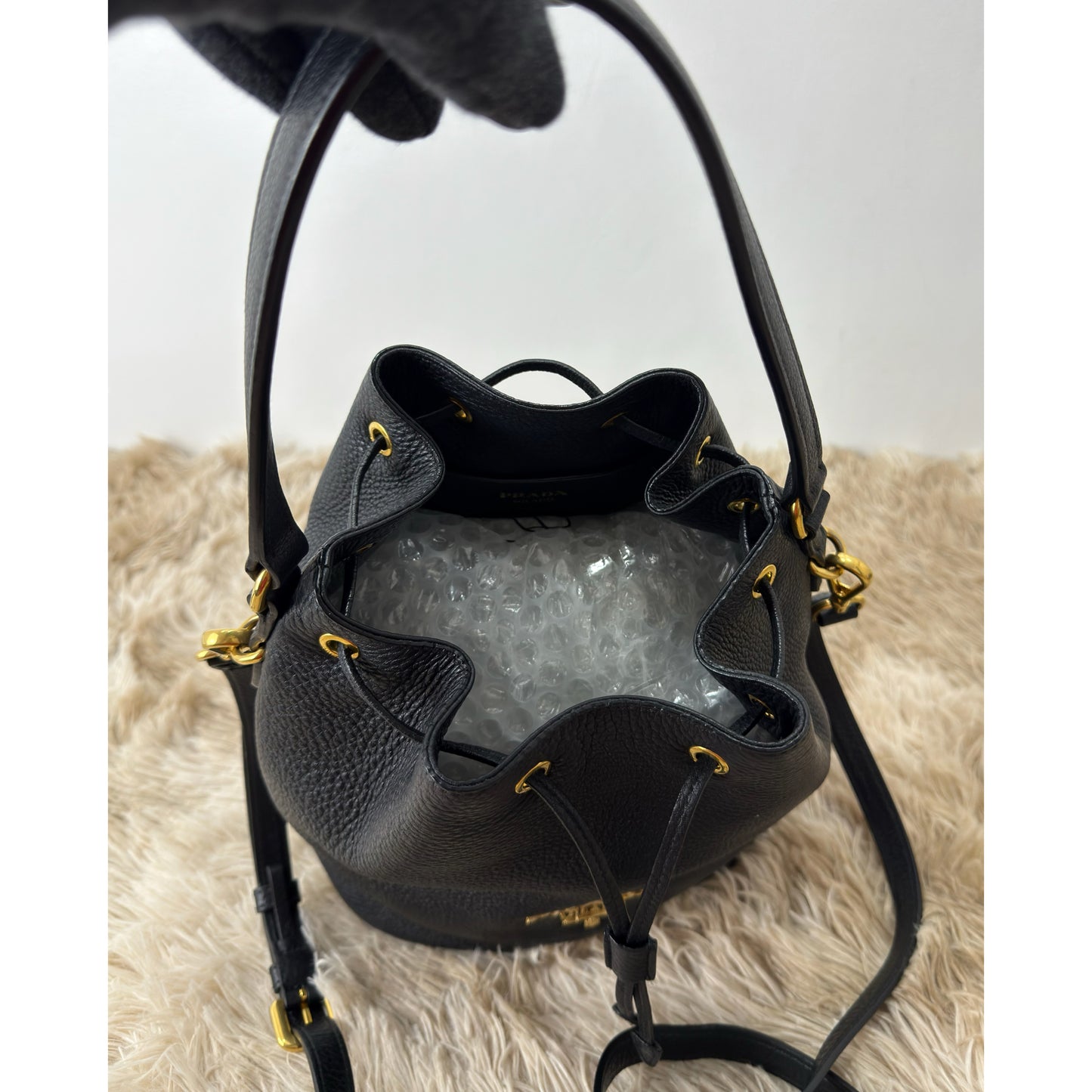 Prada Daino Calfskin Bucket Bag