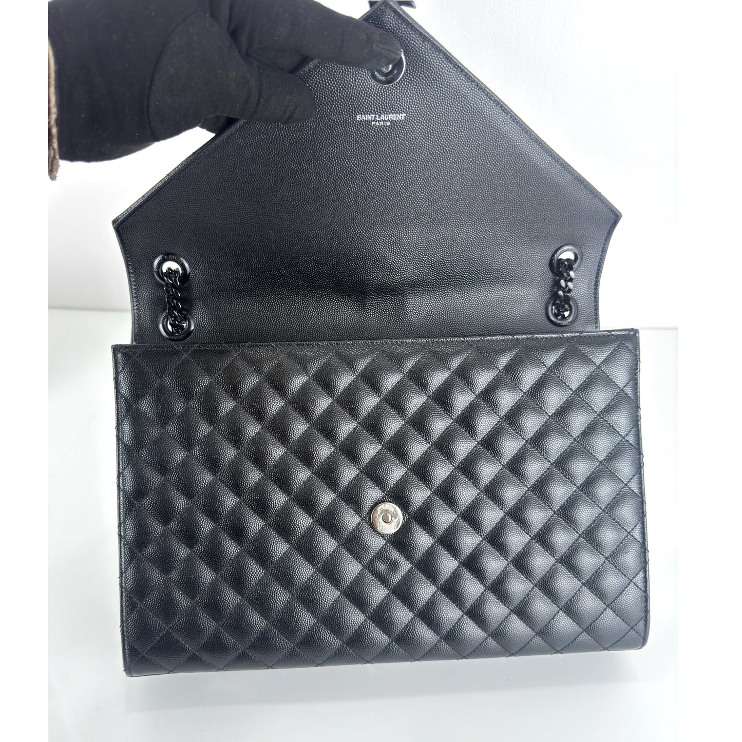 Saint Laurent Monogram Quilted Envelope Large