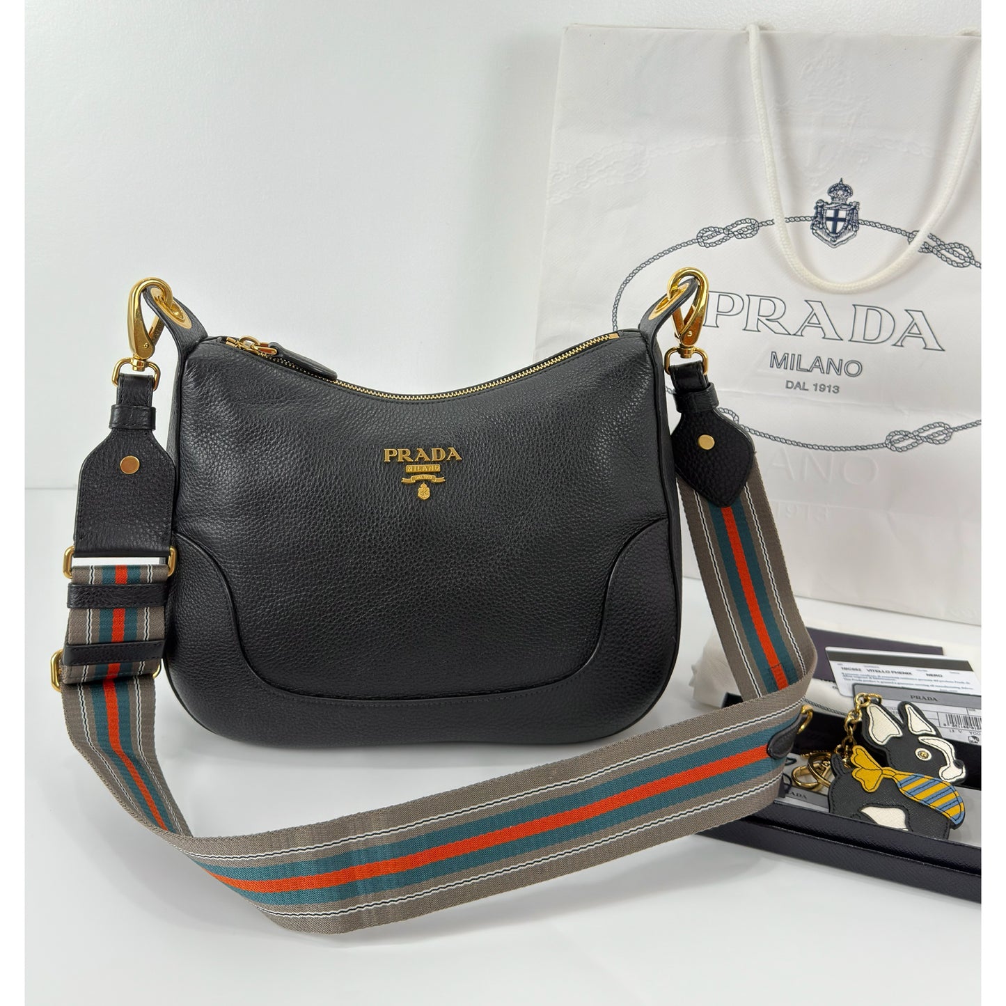 Prada Vitello Daino Leather Phenix Shoulder Bag