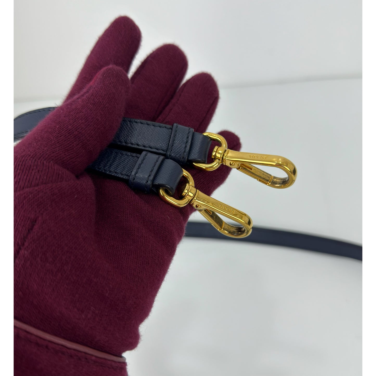 Prada Blue Tessuto Nylon And Saffiano
Leather Tote Bag BN2541