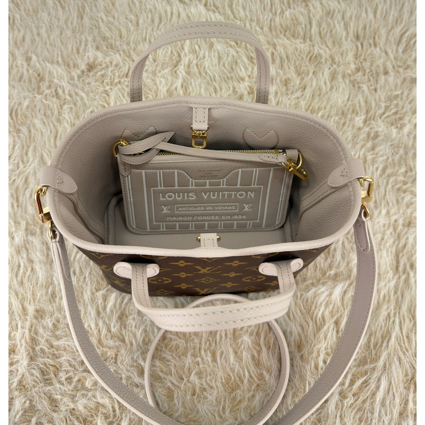 Louis Vuitton Inside Out BB Limestone Monogram