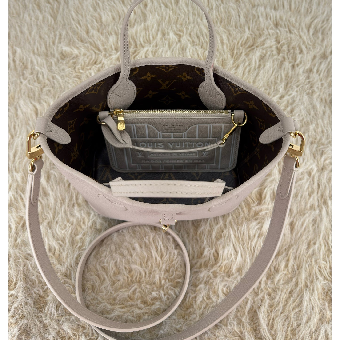 Louis Vuitton Inside Out BB Limestone Monogram