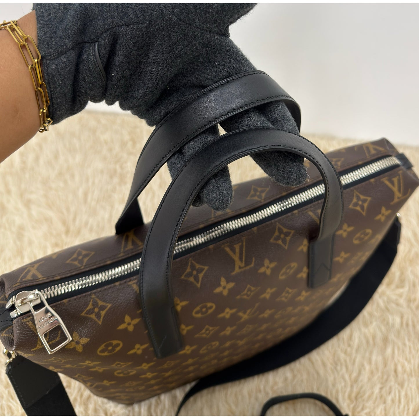 Louis Vuitton Monogram Macassar Kitan Tote
