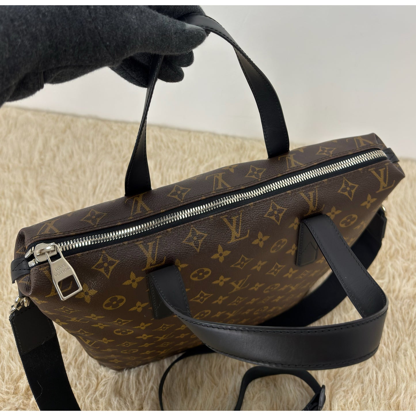 Louis Vuitton Monogram Macassar Kitan Tote