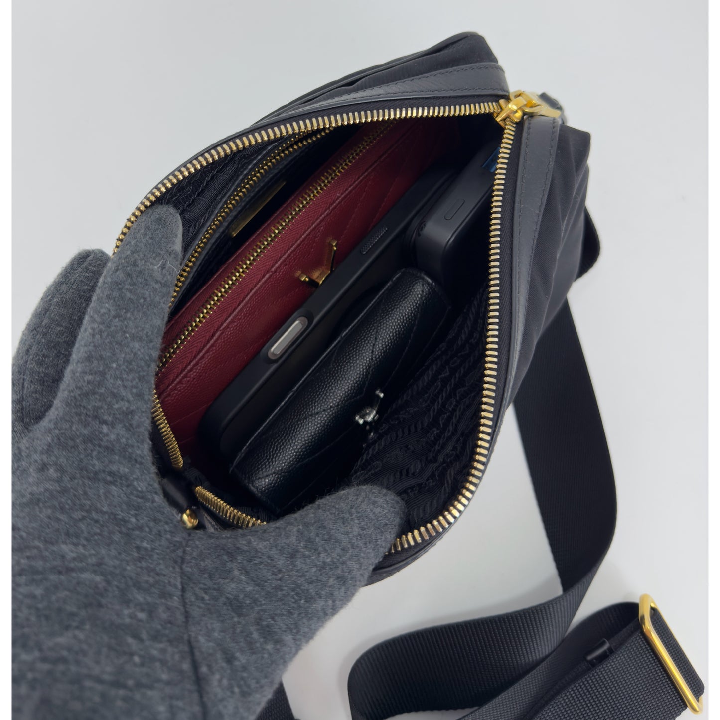 Prada Tessuto Nylon Camera Crossbody Bag