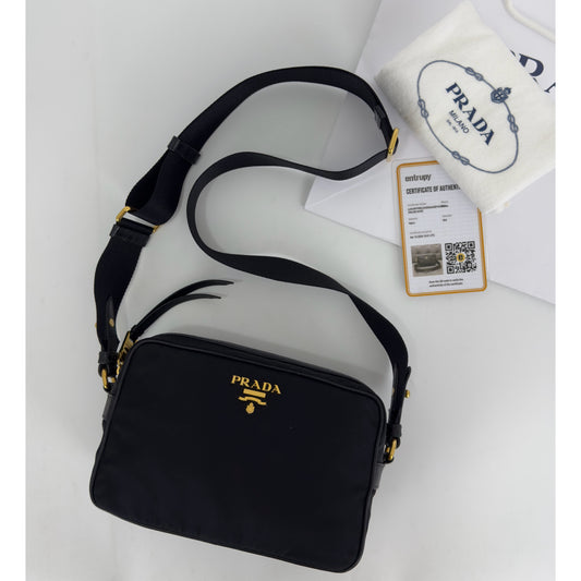 Prada Tessuto Nylon Camera Crossbody Bag