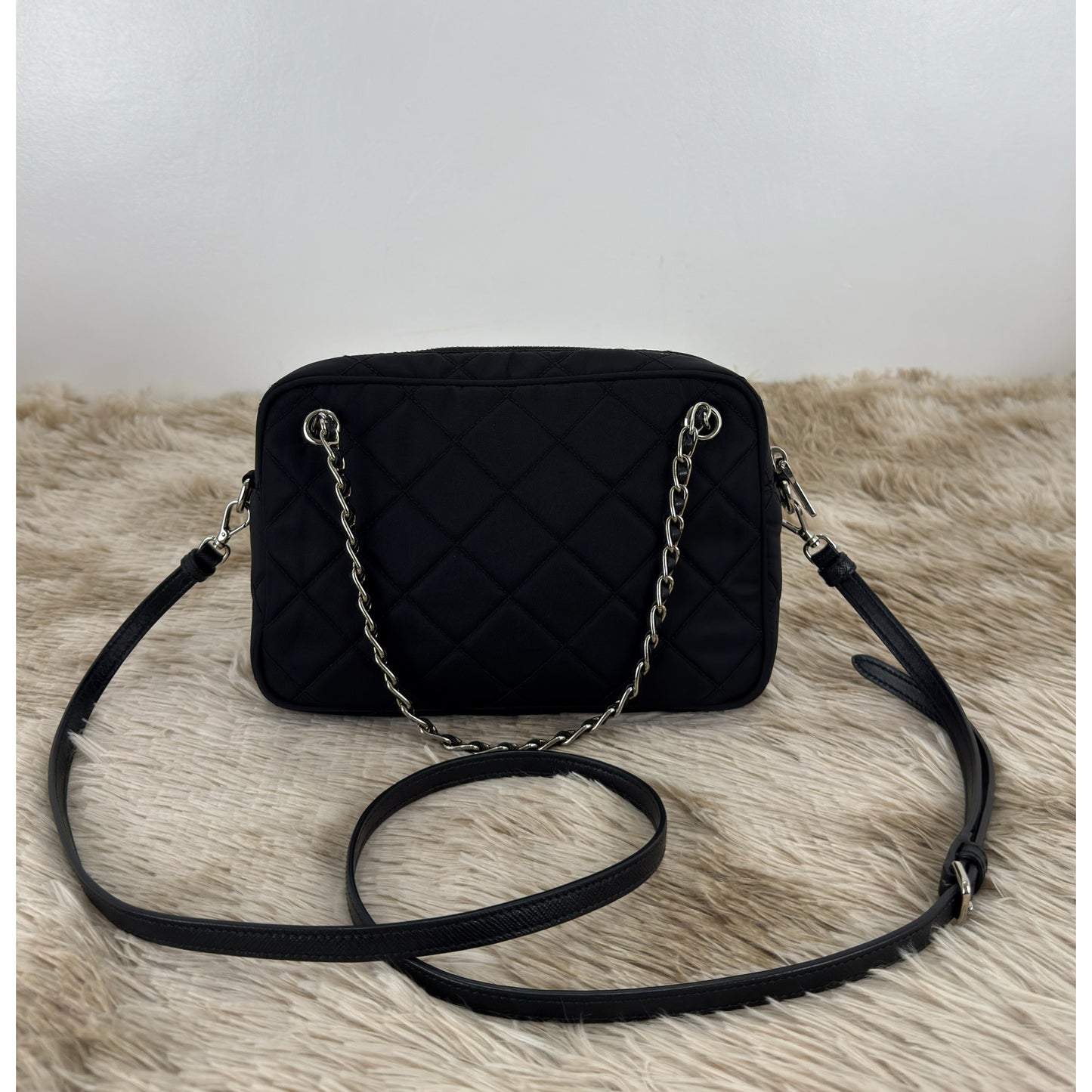 Prada Nylon Tessuto Impuntu Quilted Bandoliera