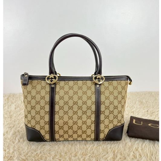 Gucci Gucci Small Lovely Heart - Shaped
Interlocking G Tote Bag