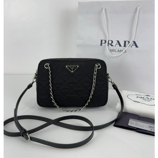 Prada Nylon Tessuto Impuntu Quilted Bandoliera