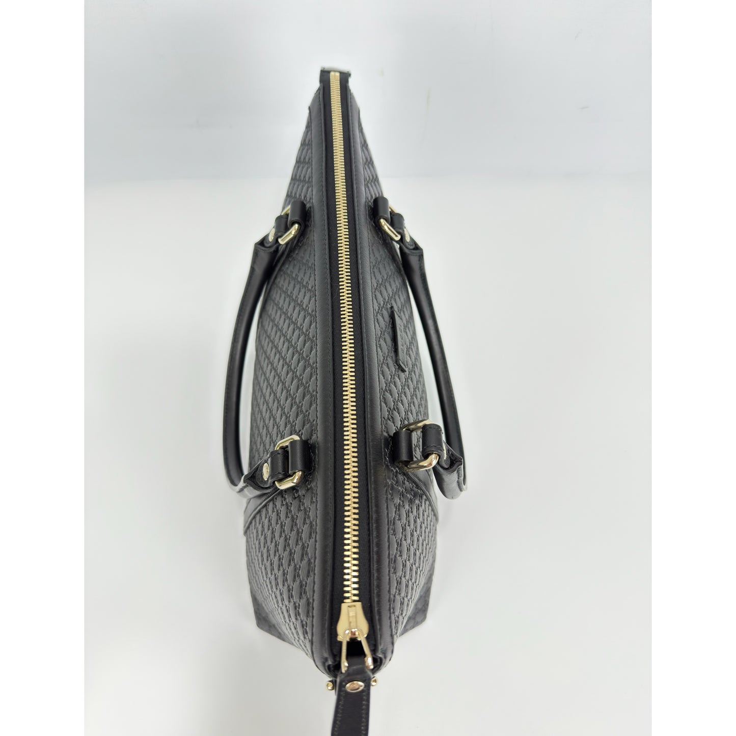 Gucci Microguccissima Tote Bag Black Leather