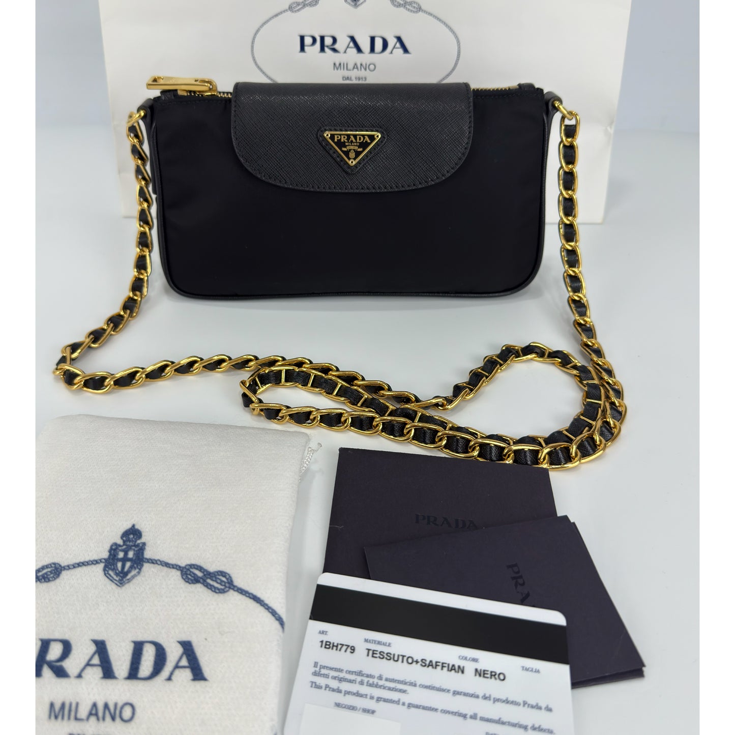 Prada Tessuto Saffiano Bandoliera