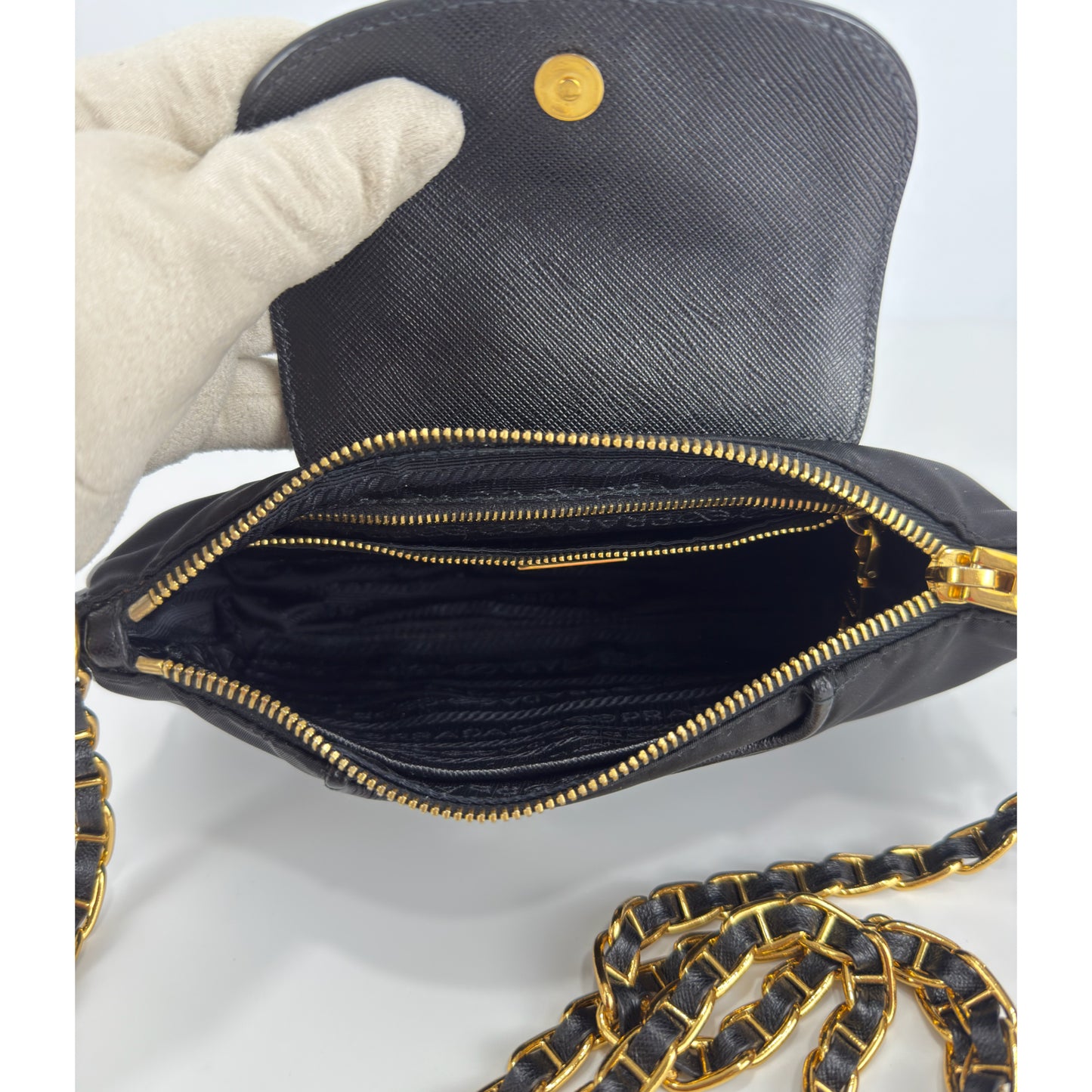 Prada Tessuto Saffiano Bandoliera