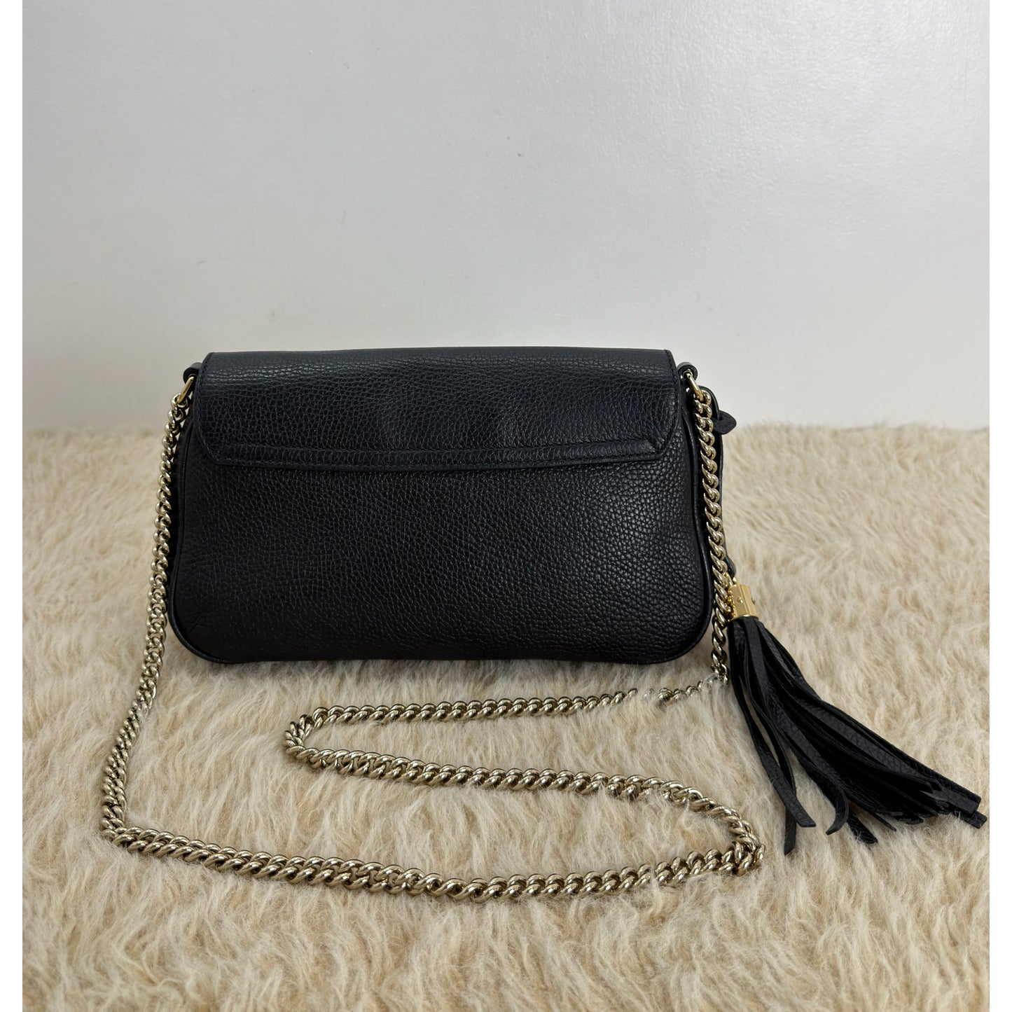 Gucci Pebbled Leather GG Soho Chain Bag