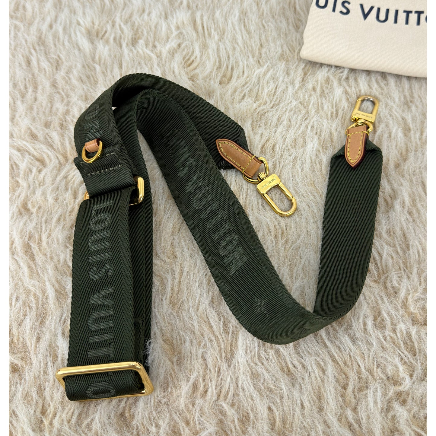 Louis Vuitton Khaki Green Multi Pochette Accessories Strap