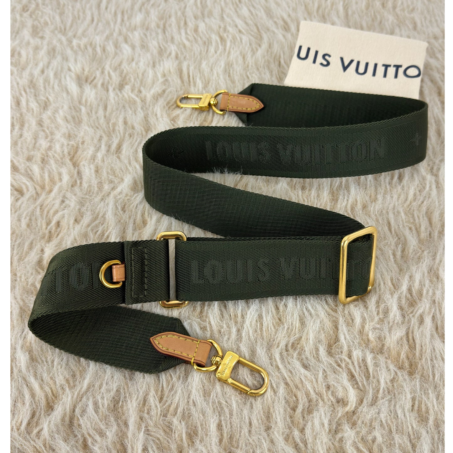 Louis Vuitton Khaki Green Multi Pochette Accessories Strap