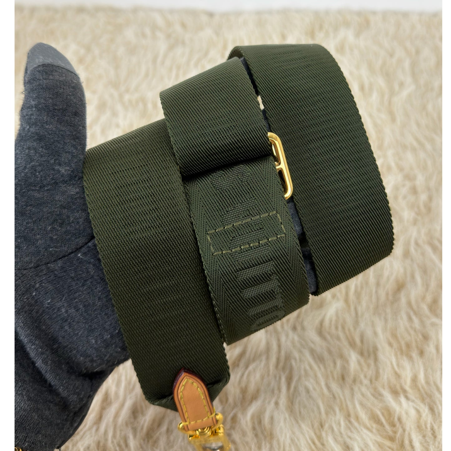 Louis Vuitton Khaki Green Multi Pochette Accessories Strap