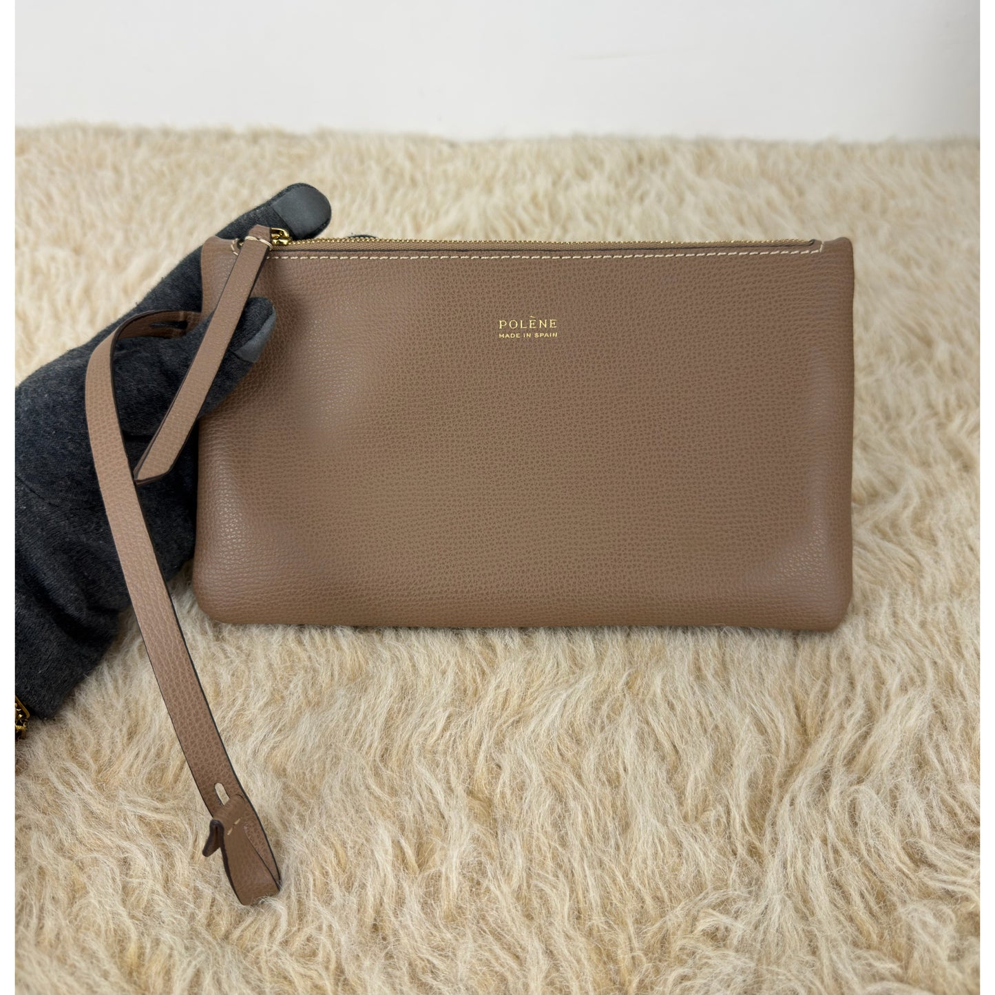 Polène Textured Calfskin Cyme Large Tote Root