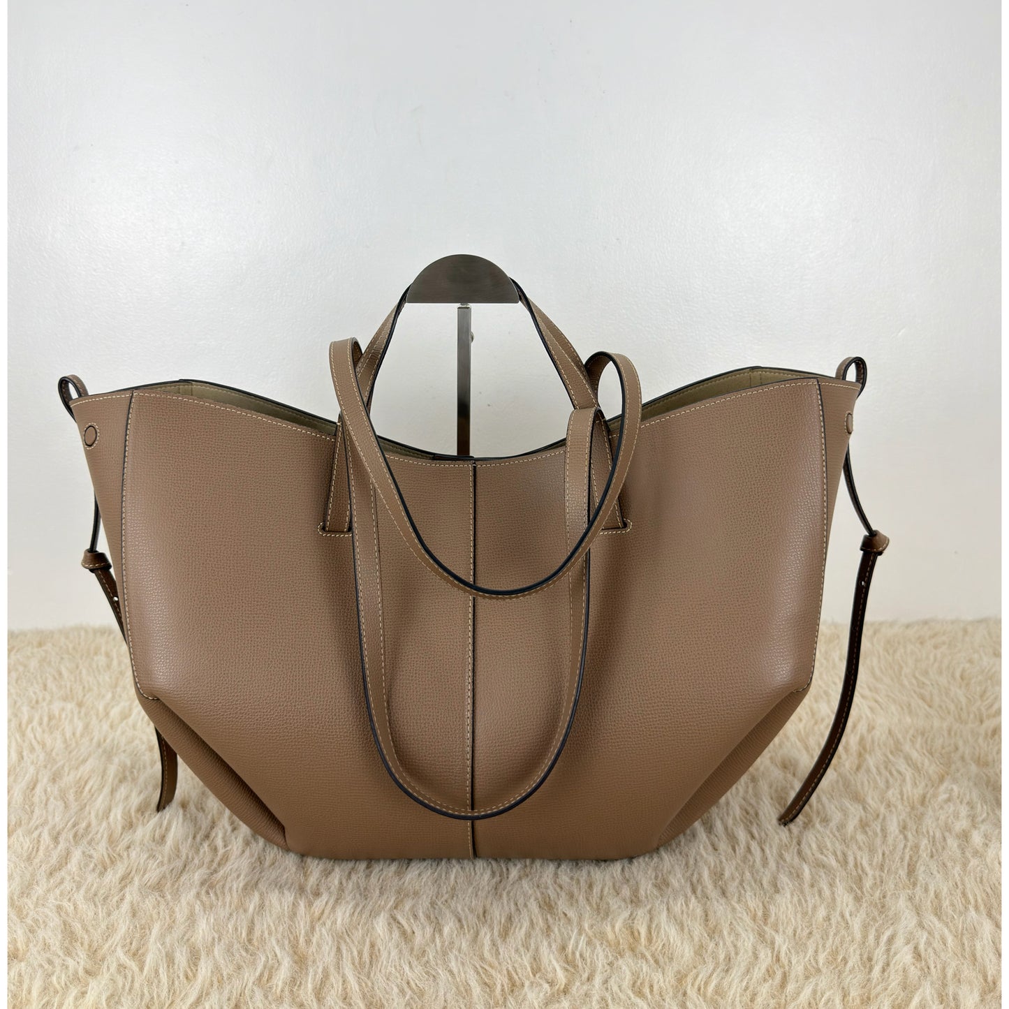 Polène Textured Calfskin Cyme Large Tote Root
