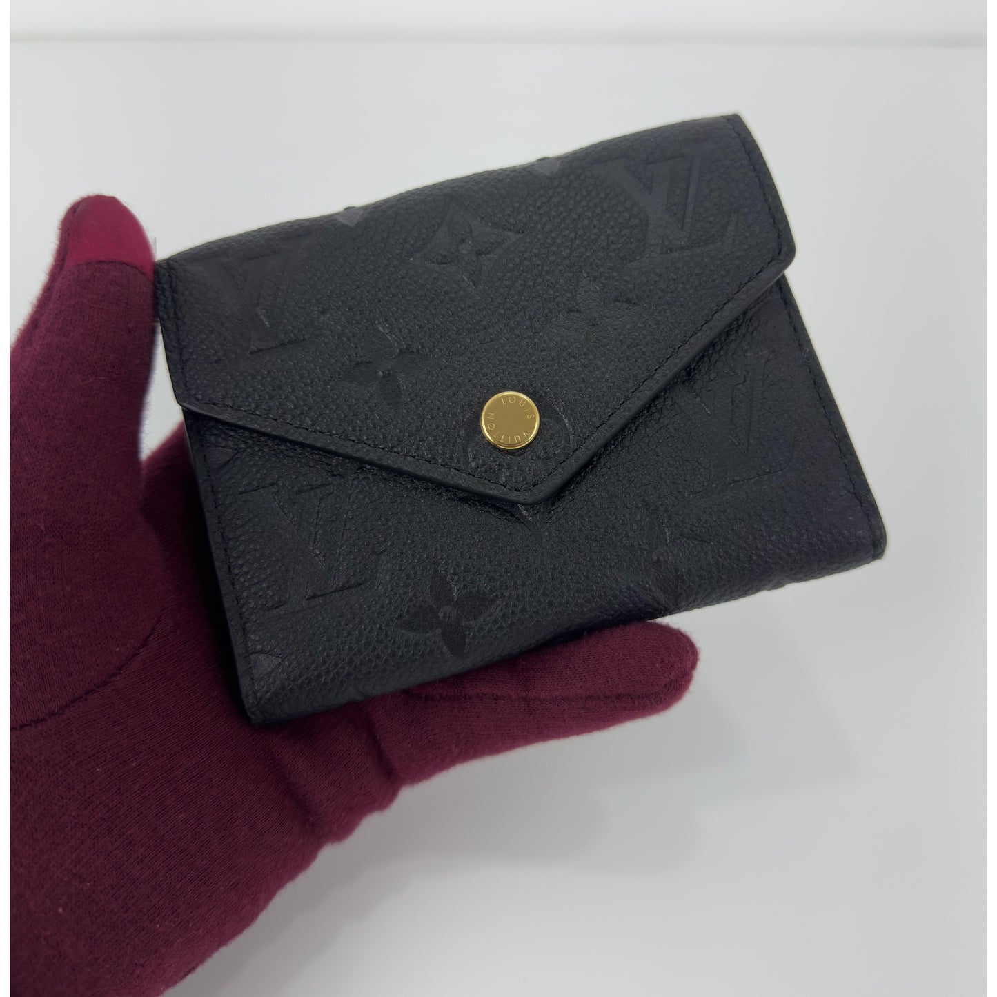 Louis Vuitton Victorine Wallet In Black Monogram
Empreinte Leather (1 )