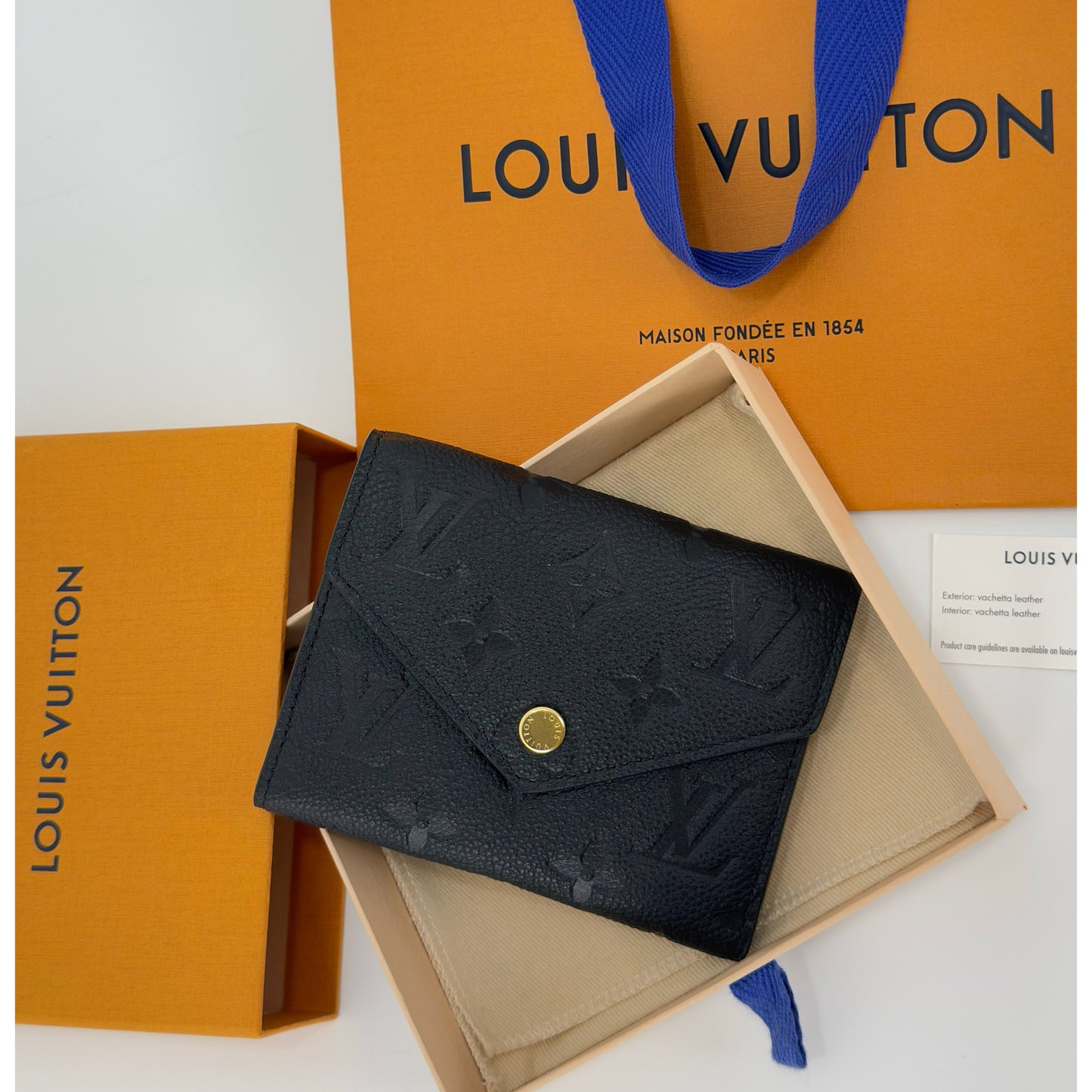 Louis Vuitton Victorine Wallet In Black Monogram
Empreinte Leather (1 )