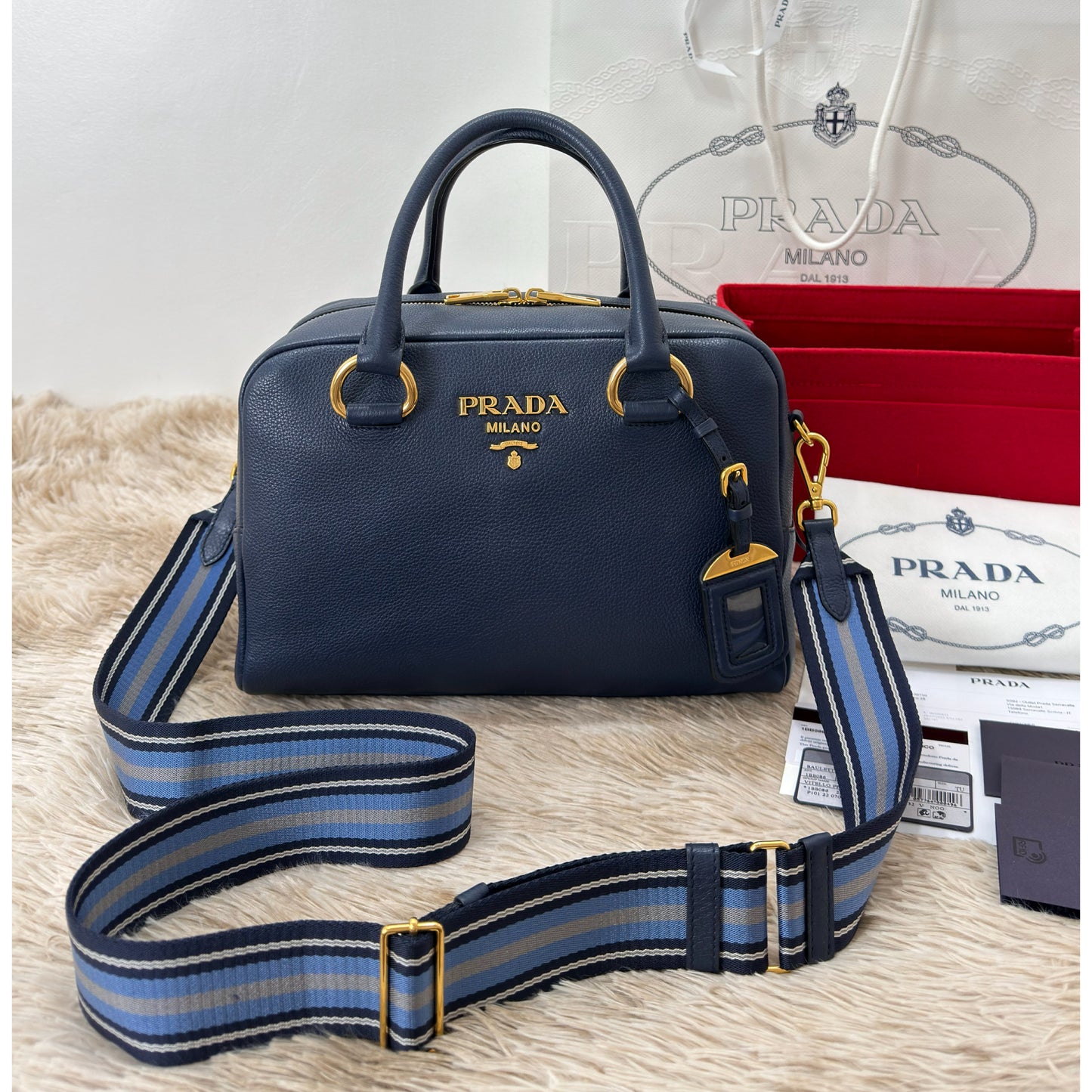 Prada Vitello Phenix Bauletto Bag