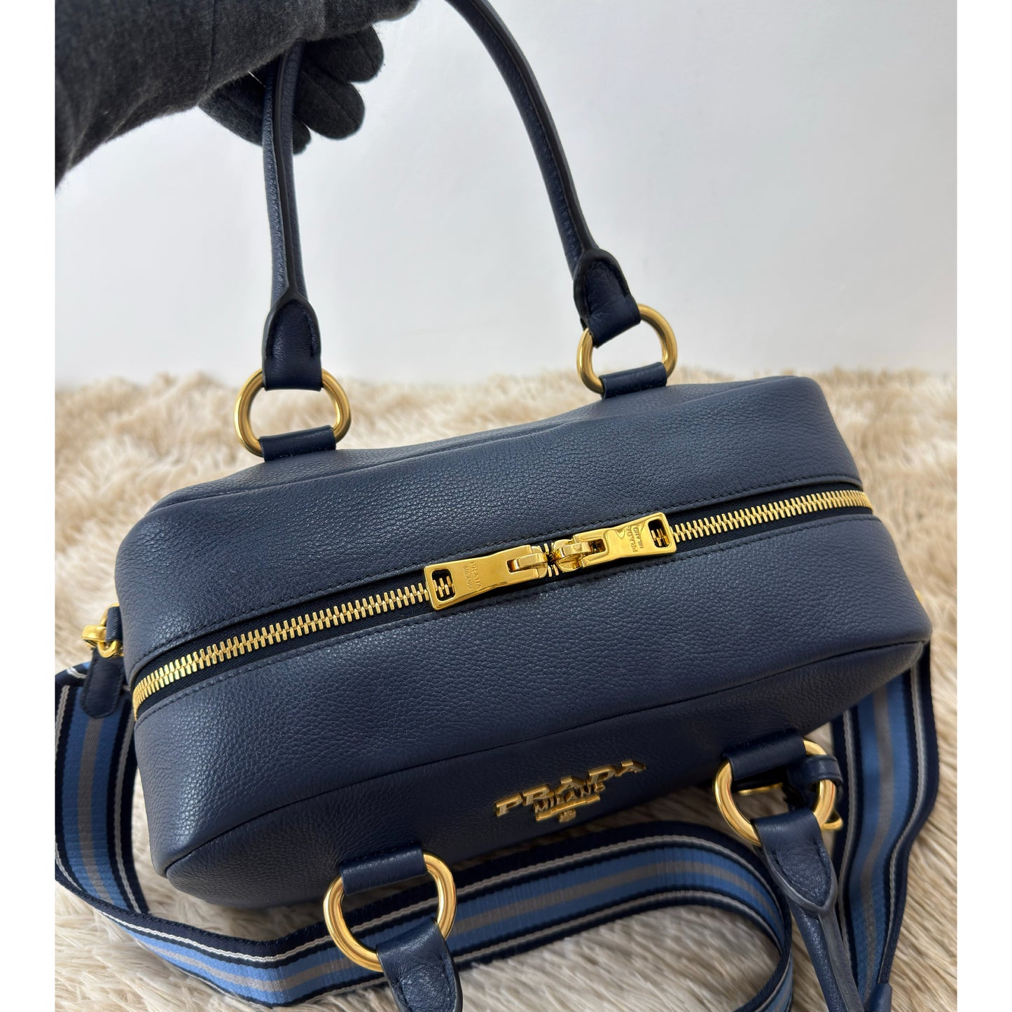 Prada Vitello Phenix Bauletto Bag