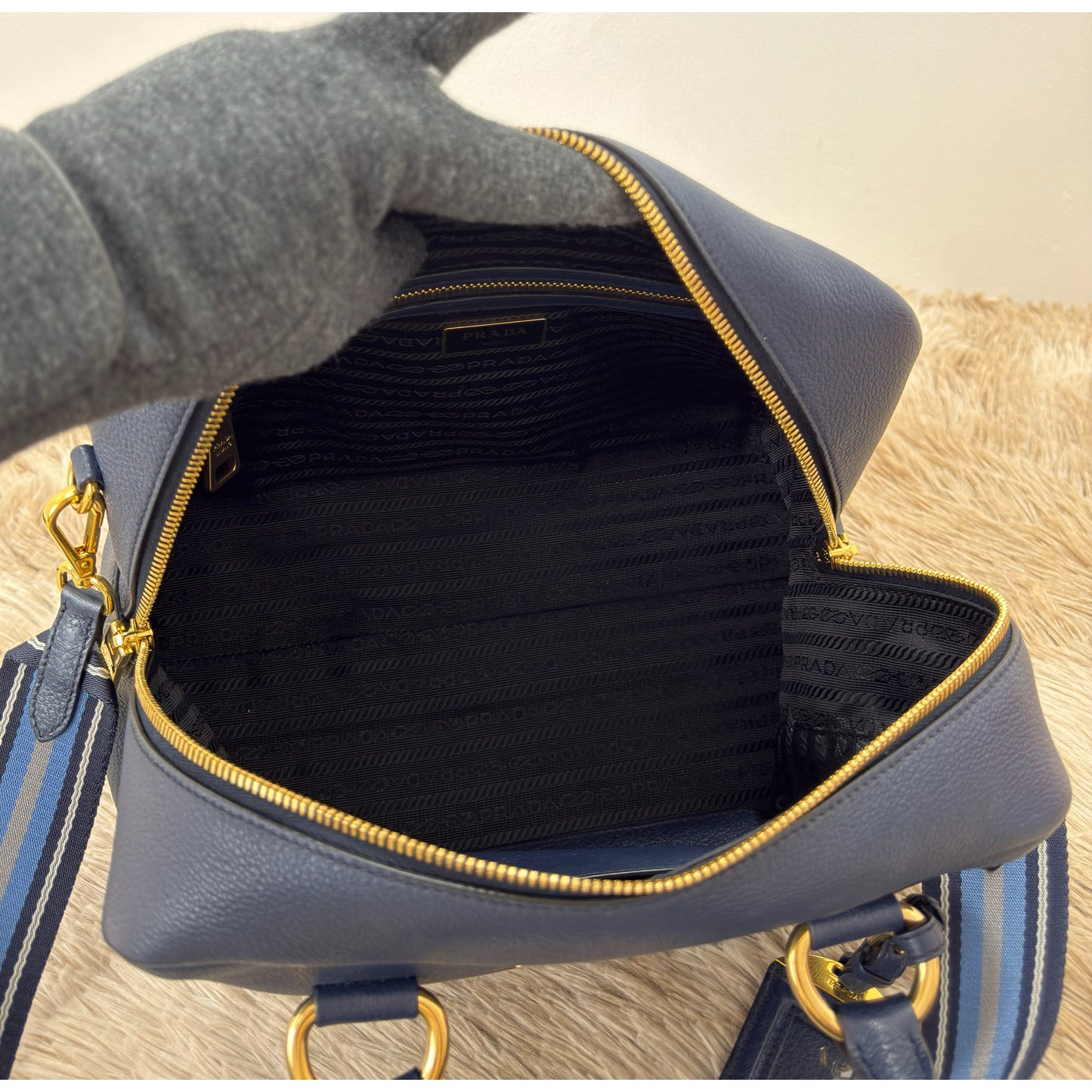 Prada Vitello Phenix Bauletto Bag