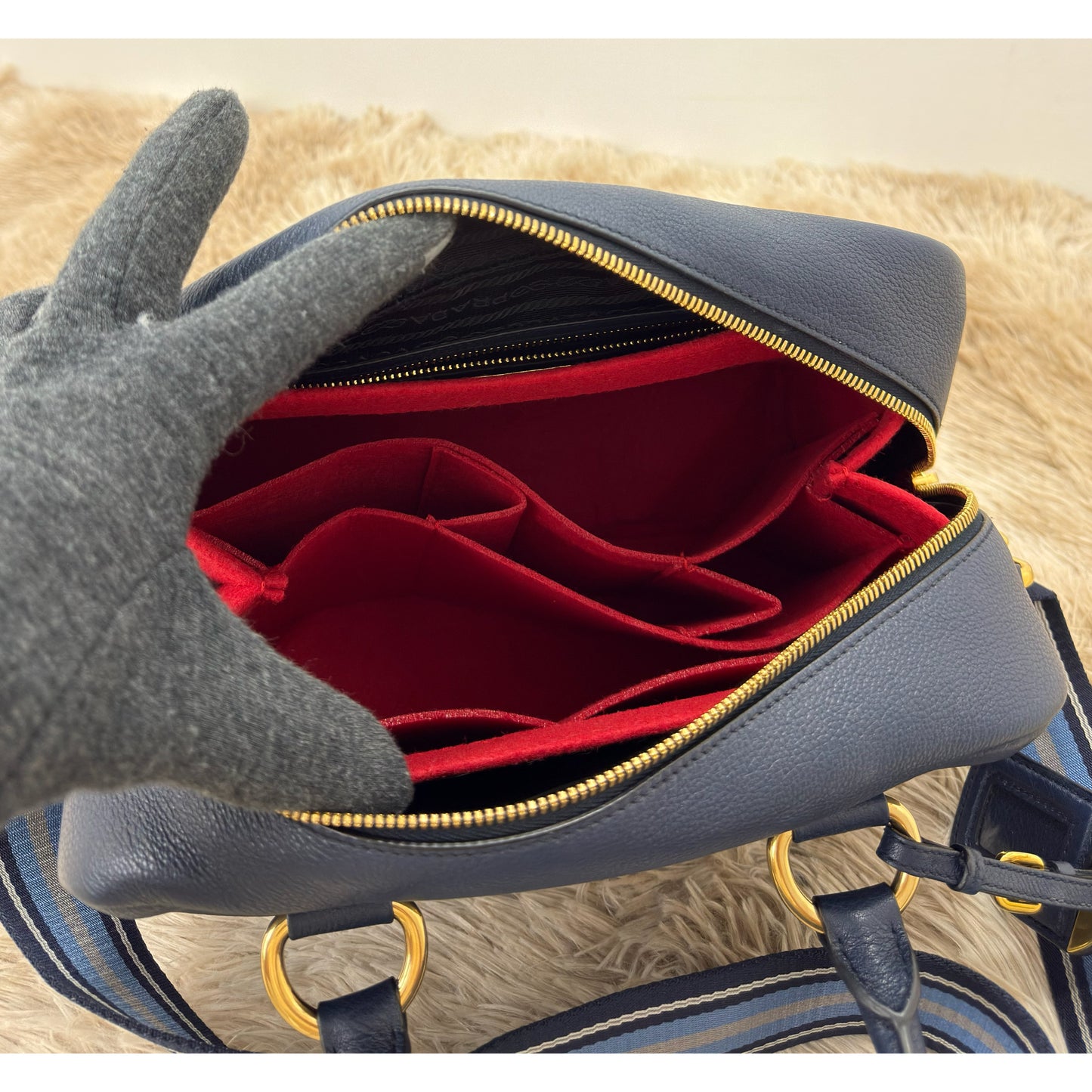 Prada Vitello Phenix Bauletto Bag