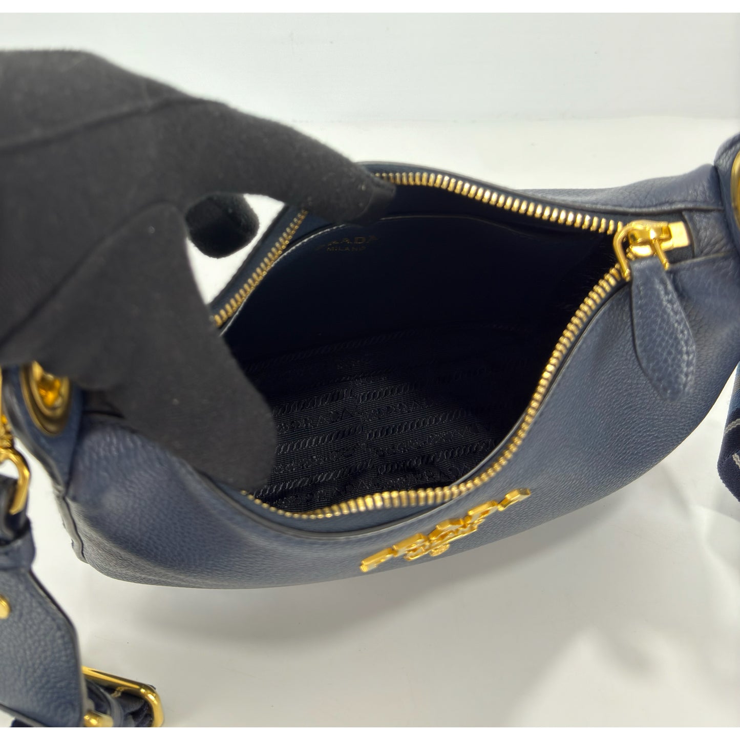 Prada Vitello Phenix Leather Crossbody Bag