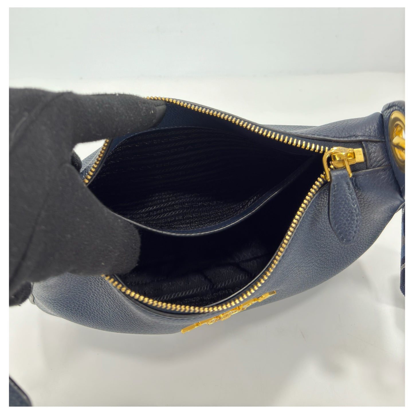 Prada Vitello Phenix Leather Crossbody Bag